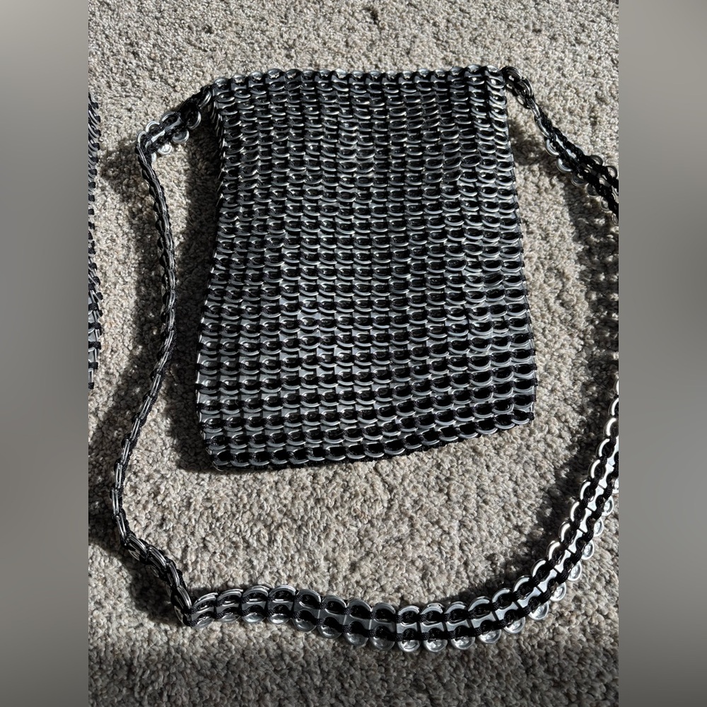 Soda Can Pop Top Tab Purse Shoulder Carry Tote Bag Lined Handmade $135